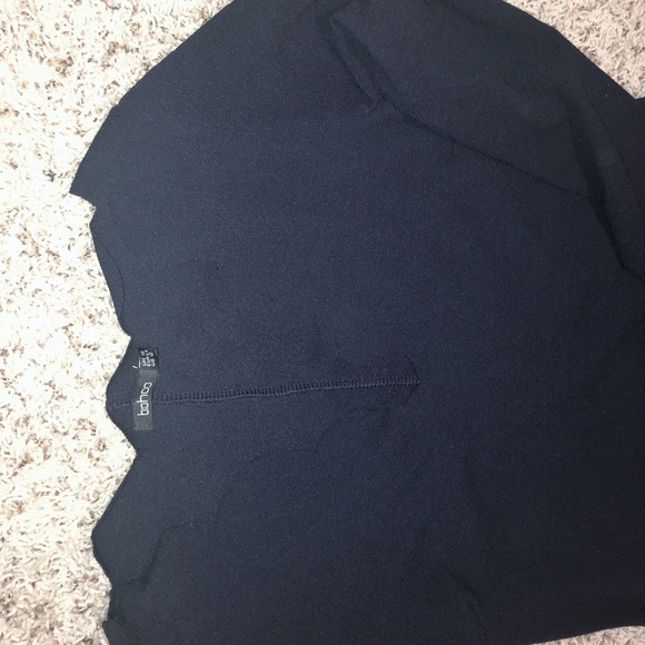 Body con boohoo navy long sleeve dress - Picture 2 of 5